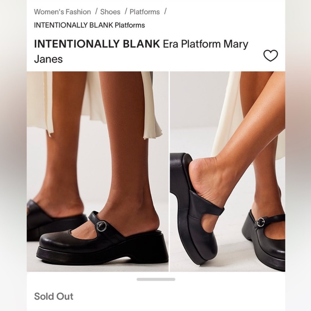 Intentionally Blank Black Era Platform Mary Janes
